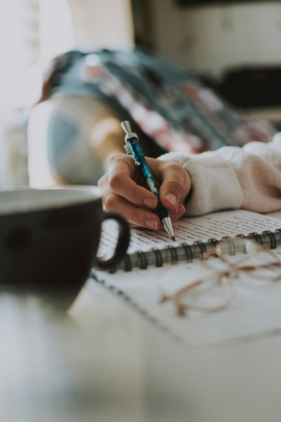 author editing manuscript