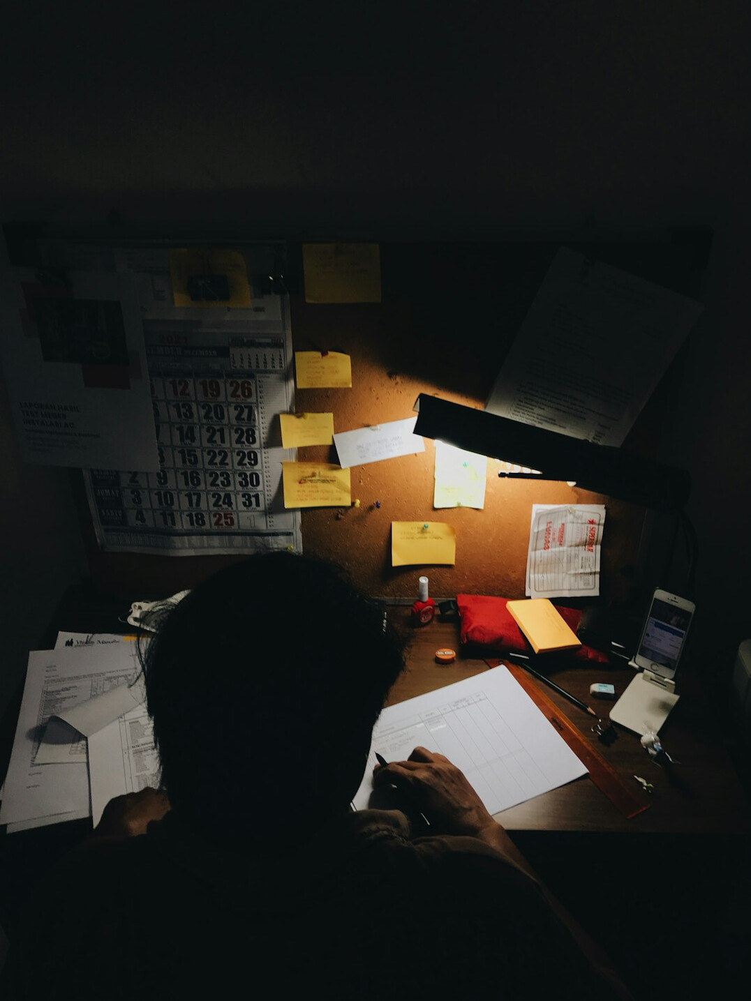 mystery writer at desk