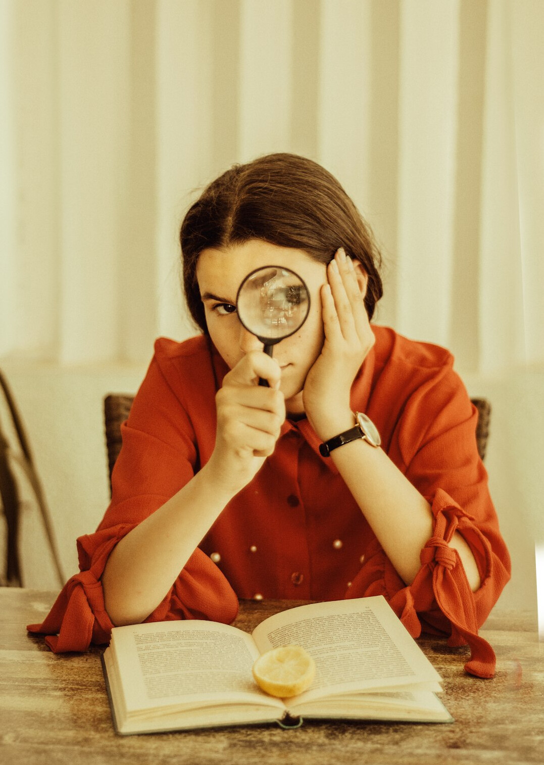 detective investigating clue