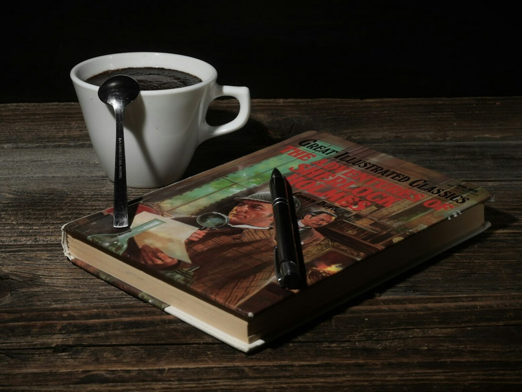 mystery book on table